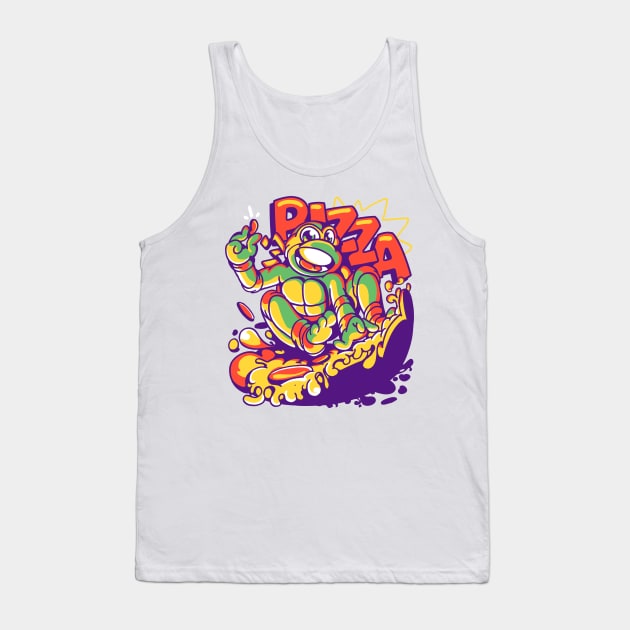 Pizza Turtle Time Tank Top by fitasartwork